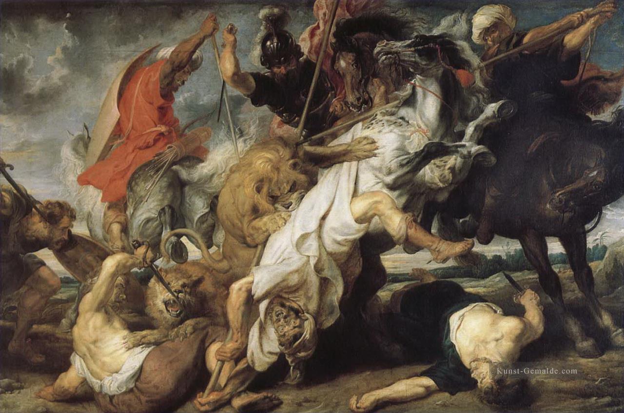 Die Löwenjagd Peter Paul Rubens Ölgemälde